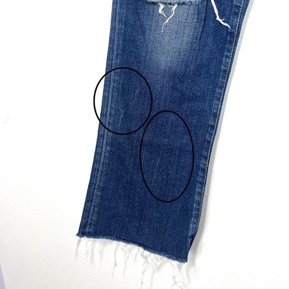 Moussy Vintage Rhode Cropped Flare High Rise Distressed Jeans Size 27 - Picture 6 of 14